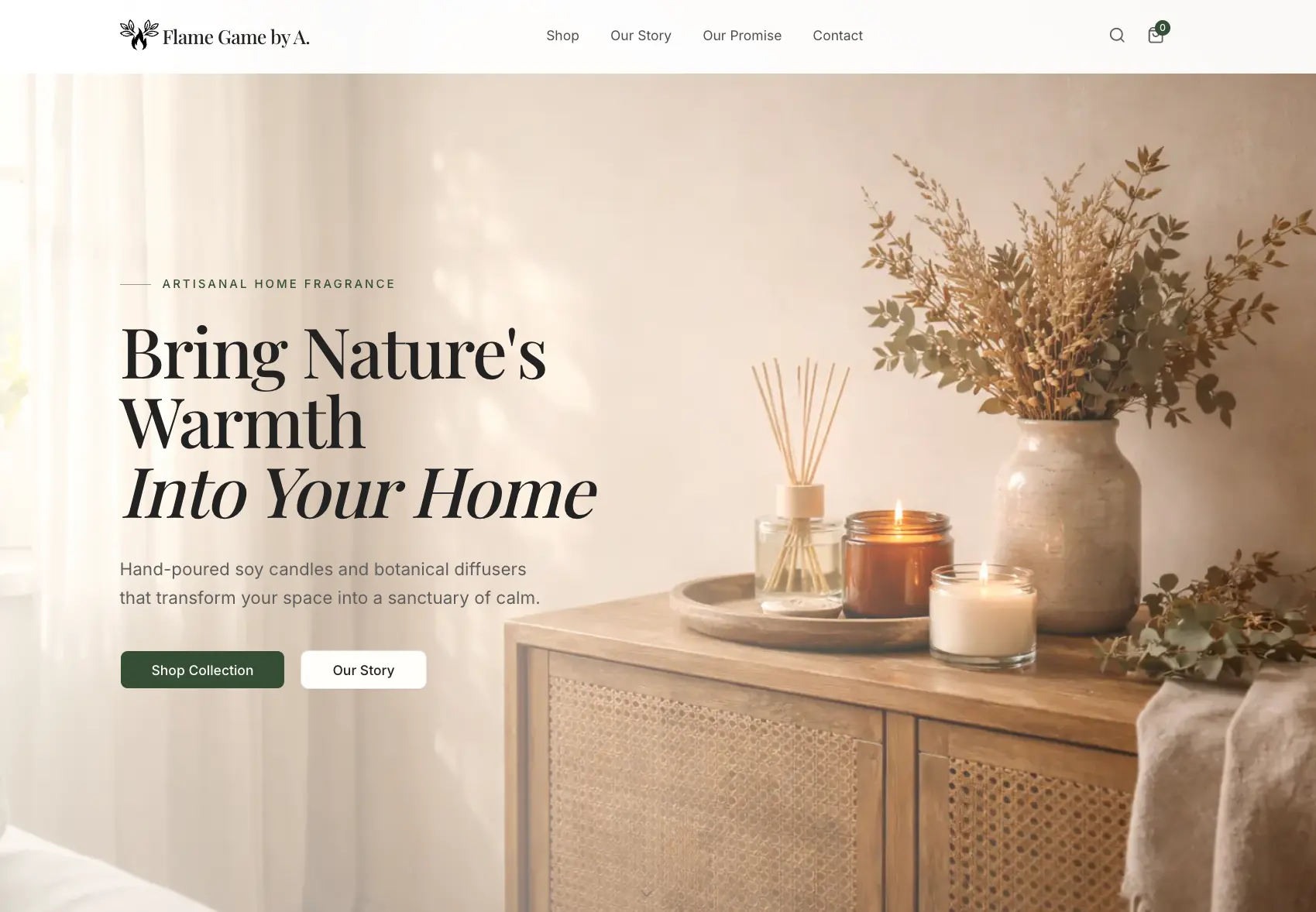 Flame Game website screenshot